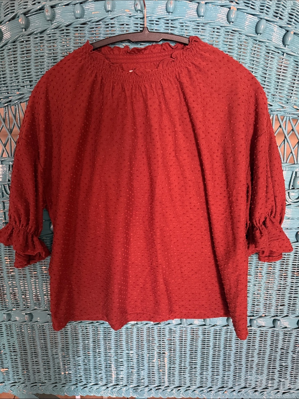 Madewell Texture & Thread short sleeve blouse